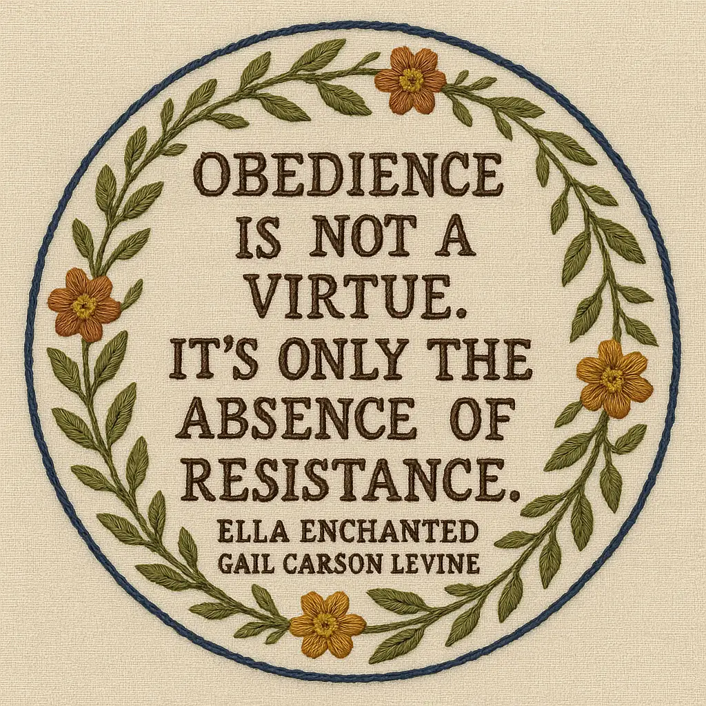 Obedience is not a virtue, it's only the absence of resistance