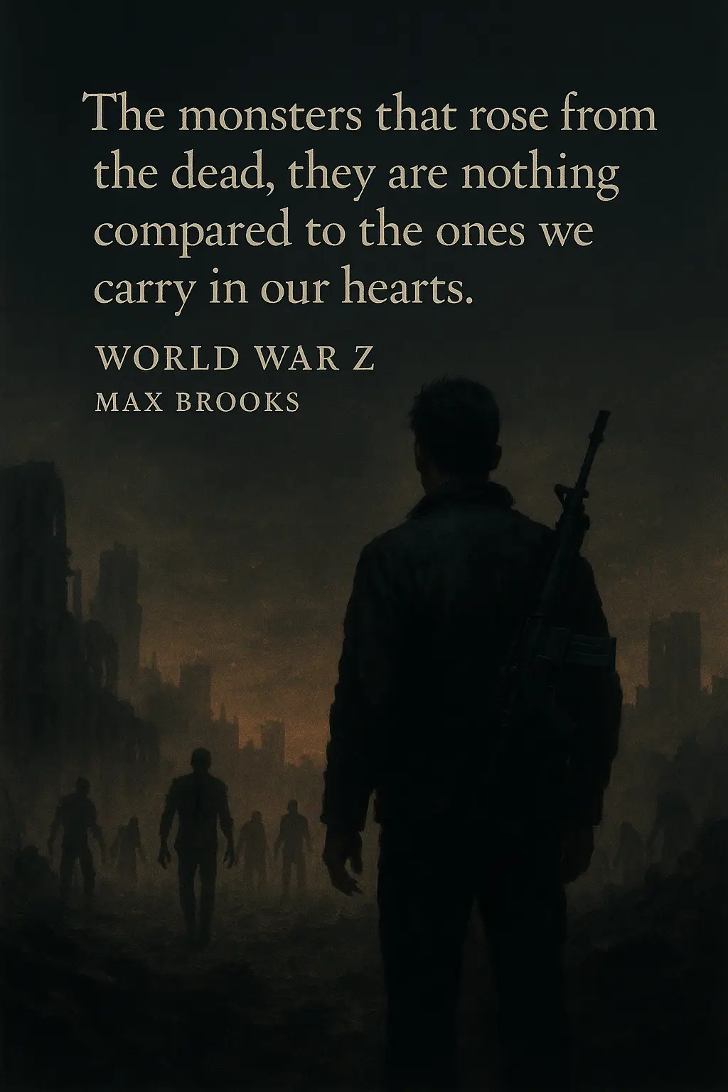 The Monsters that rose from the dead, they are nothing compared to the ones we carry in our hearts